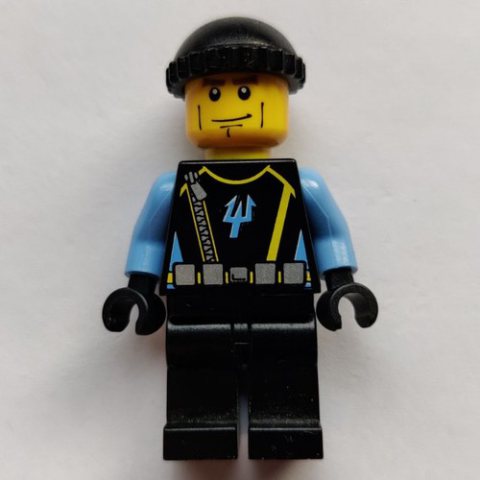 Minifigurka LEGO Aquaraider Diver with Black Hat