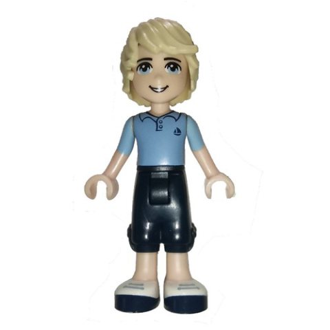 Minifigurka LEGO Andrew - Medium Blue Shirt, Dark Blue Trousers
