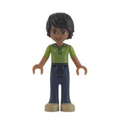 Minifigurka LEGO Matthew - Lime Vest, Dark Blue Trousers
