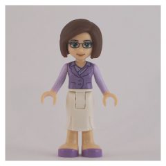 Minifigurka LEGO Ms. Stevens - Medium Lavender Shirt, White Dress
