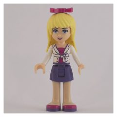 Minifigurka LEGO Stephanie - White Jacket, Dark Purple Skirt, Magenta Bow