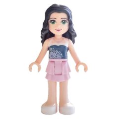 Minifigurka LEGO Emma - Dark Blue Top, Bright Pink Skirt