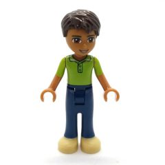 Minifigurka LEGO Robert - Lime Vest, Dark Blue Trousers