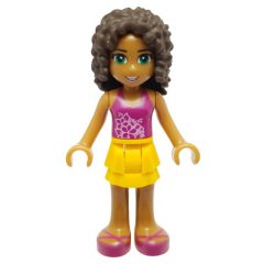 Minifigurka LEGO Andrea - Magenta Top, Bright Light Orange Skirt