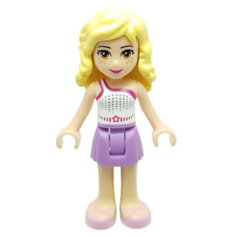 Minifigurka LEGO Naya - White Top, Medium Lavender Skirt