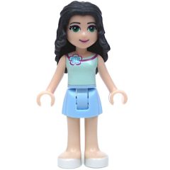 Minifigurka LEGO Emma - Light Aqua Top, Bright Light Skirt