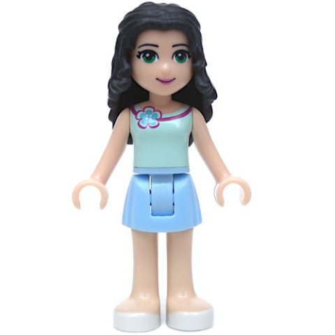 Minifigurka LEGO Emma - Light Aqua Top, Bright Light Skirt
