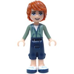 Minifigurka LEGO Julian - Sand Green, Dark Blue Trousers