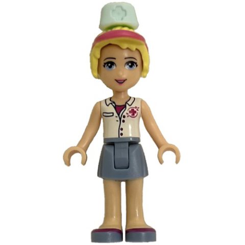 Minifigurka LEGO Stephanie - Lavender Blouse, Sand Green Skirt, Hat