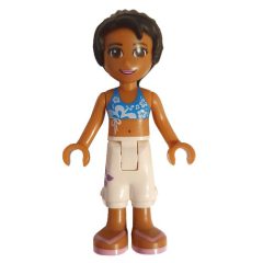 Minifigurka LEGO Joanna - Dark Azure Bikini, White Trousers