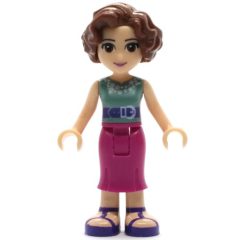 Minifigurka LEGO Charlotte - Sand Green Top, Magenta Dress