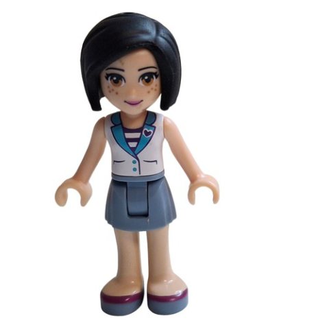 Minifigurka LEGO Sandra - White Vest, Sand Green Skirt