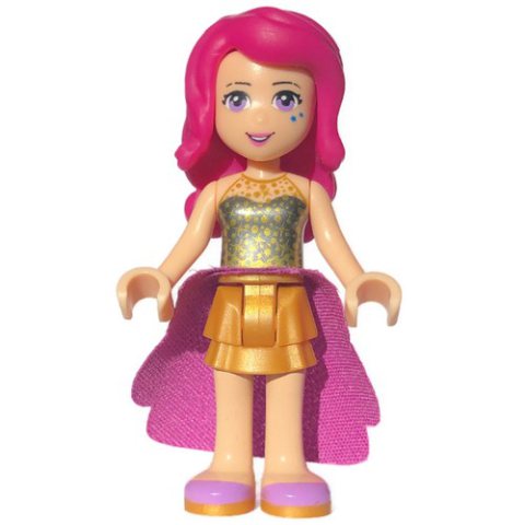 Minifigurka LEGO Livi - Black Top, Pearl Gold Skirt