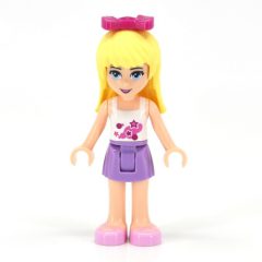 Minifigurka LEGO Stephanie - White Top, Medium Lavender Skirt