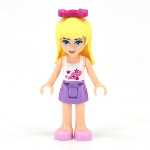 Minifigurka LEGO Stephanie - White Top, Medium Lavender Skirt