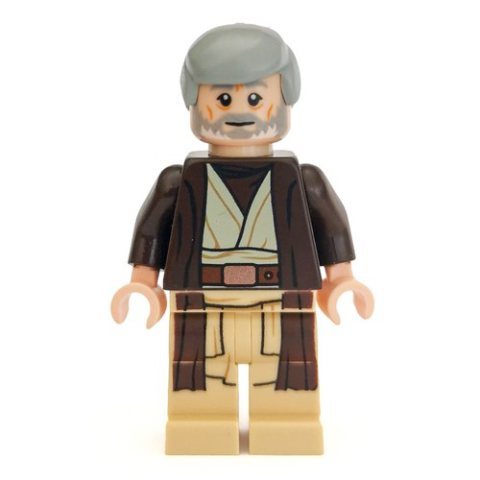 Minifigurka LEGO Obi-Wan Kenobi, Old, Long Dark Brown Robe