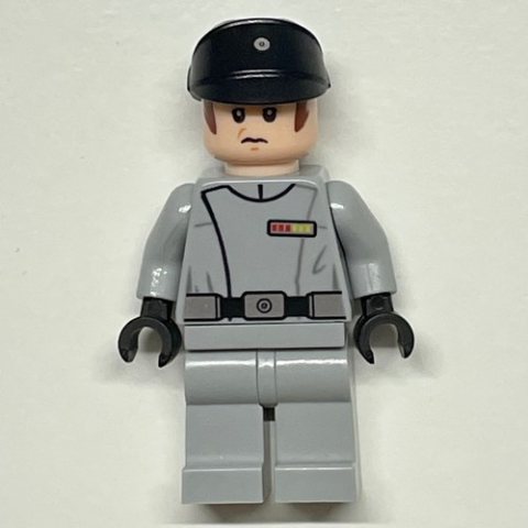 Minifigurka LEGO Imperial Officer, Light Bluish Gray Uniform, Black Hat
