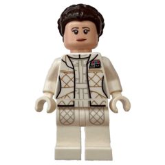 Minifigurka LEGO Princess Leia, Hoth Outfit, White Jacket, Printed Breathing Mask
