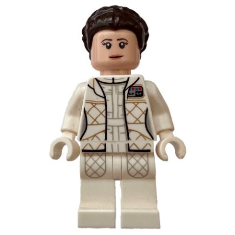 Minifigurka LEGO Princess Leia, Hoth Outfit, White Jacket, Printed Breathing Mask