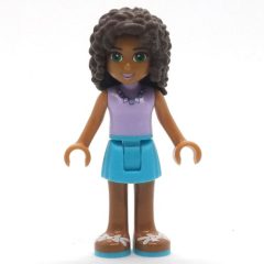 Minifigurka LEGO Andrea - Lavender Top, Medium Azure Skirt
