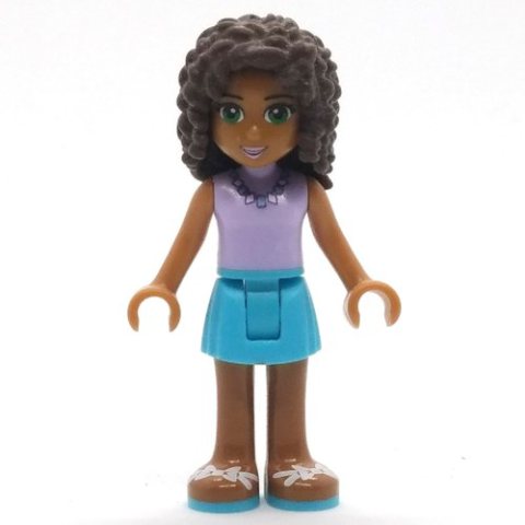 Minifigurka LEGO Andrea - Lavender Top, Medium Azure Skirt