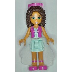 Minifigurka LEGO Andrea- Magenta Vest, Light Aqua Skirt