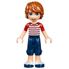 Minifigurka LEGO Julian - White/Red Shirt, Dark Blue Trousers