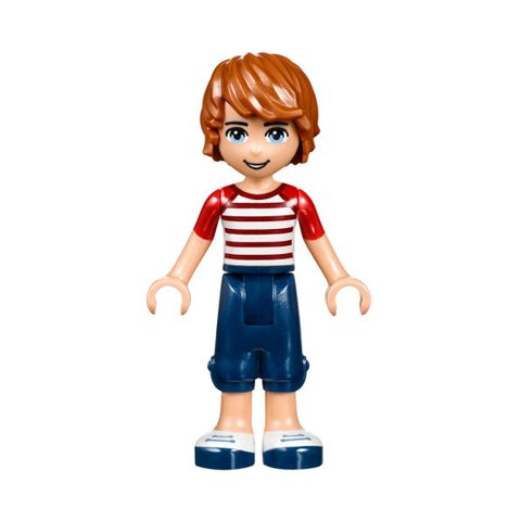 Minifigurka LEGO Julian - White/Red Shirt, Dark Blue Trousers