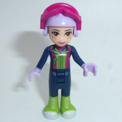 Minifigurka LEGO Mia - Lime Ski Vest, Dark Blue Trousers