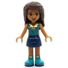 Minifigurka LEGO Andrea - Dark Azure/Gold Jacket, Dark Blue Skirt