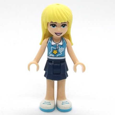 Minifigurka LEGO Stephanie - Medium Azure Top, Dark Blue Skirt