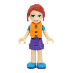 Minifigurka LEGO Mia - Lime Top, Dark Purple Skirt, Life Vest