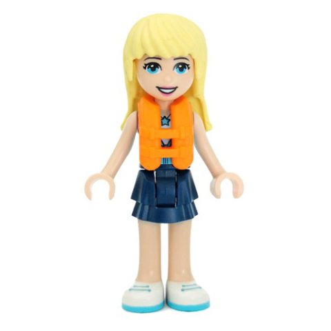 Minifigurka LEGO Stephanie - Azure Top, Dark Blue Skirt, Life Vest