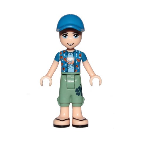 Minifigurka LEGO Zack - Dark Blue Jacket, Sand Green Trousers