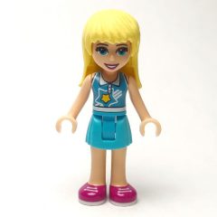 Minifigurka LEGO Stephanie - Medium Azure Top, Medium Azure Skirt