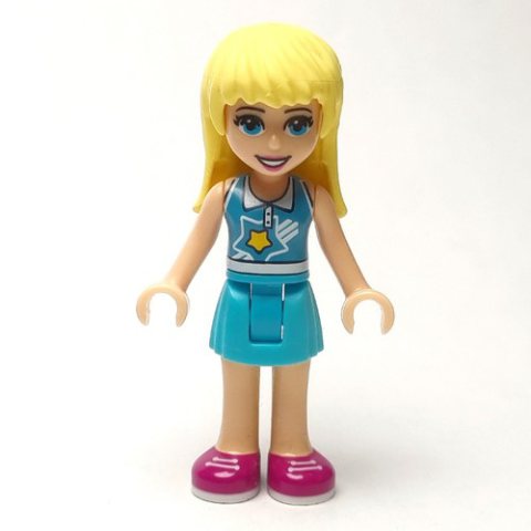 Minifigurka LEGO Stephanie - Medium Azure Top, Medium Azure Skirt