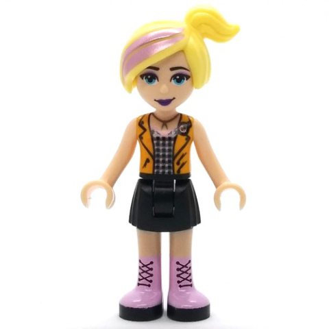 Minifigurka LEGO Chloe - Orange Vest, Black Skirt