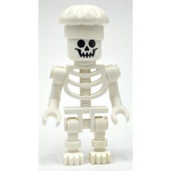 Minifigurka LEGO Skeleton, Standard Face, Chef Hat