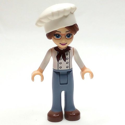 Minifigurka LEGO Lillie - White Jacket, Sand Blue Trousers, Chef's Hat