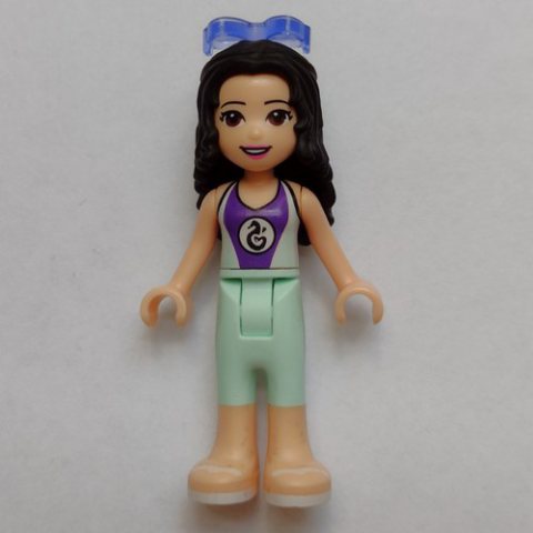 Minifigurka LEGO Emma - Dark Purple/Light Aqua Wet Suit, Glasses