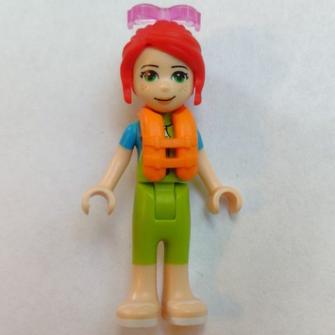 Minifigurka LEGO Mia - Lime/Azure Wet Suit, Trans-Purple Glasses