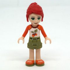 Minifigurka LEGO Mia - White/Orange Top, Olive Green Skirt