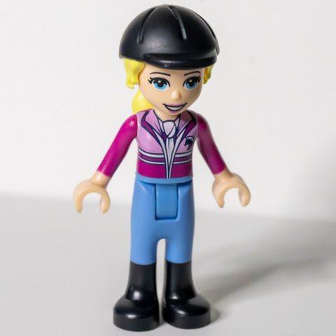 Minifigurka LEGO Stephanie - Magenta/Bright Pink Top, Medium Blue Trousers, Black Cap