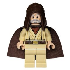 Minifigurka LEGO Obi-Wan Kenobi, Old, Tan Robes, Dark Brown Hood and Cape