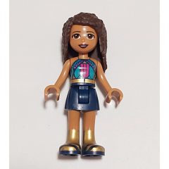 Minifigurka LEGO Andrea - Dark Turquoise Top, Dark Blue Skirt