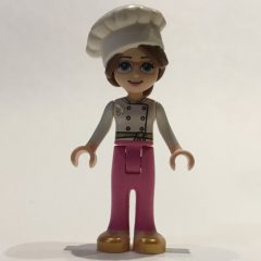 Minifigurka LEGO Lillie - White Jacket, Dark Pink Trousers, Chef's Hat