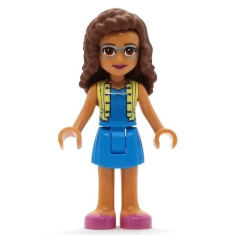 Minifigurka LEGO Olivia - Bright Light Yellow Jacket, Dark Azure Skirt