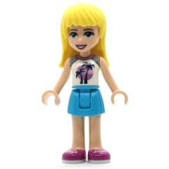 Minifigurka LEGO Stephanie - White Top, Medium Azure Skirt