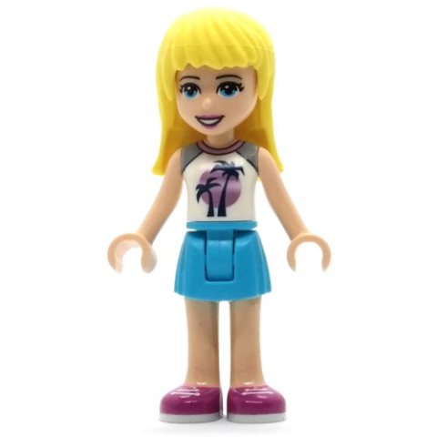 Minifigurka LEGO Stephanie - White Top, Medium Azure Skirt