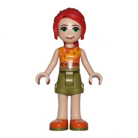 Minifigurka LEGO Mia - Orange Top, Olive Green Skirt